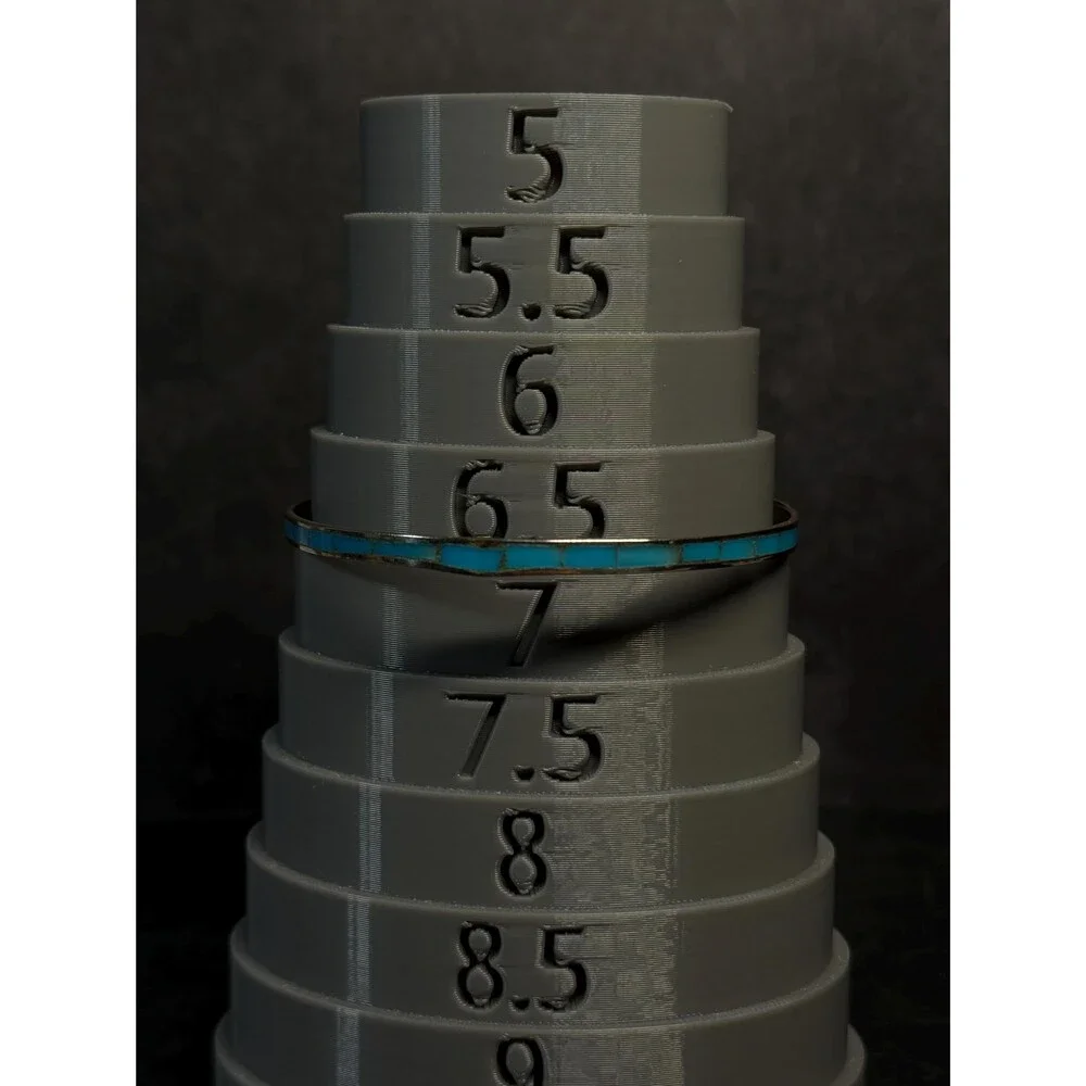 Vintage Alpaca Silver Turquoise Inlay Bangle Bracelet Mexico